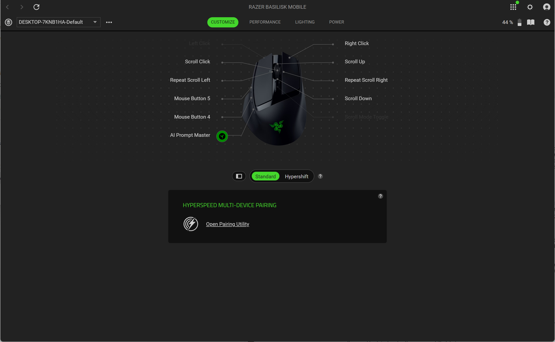 Gamer gaming Focus X Razer Basilisk Mobile mouse AI Prompt Master ERGONOMIC PORTABLE compact.png